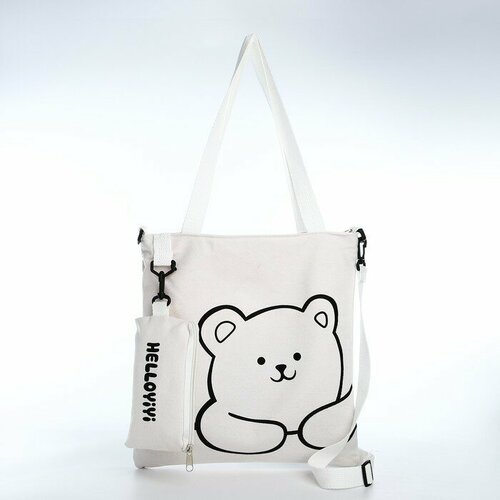 фото Сумка шоппер фаворит, белый