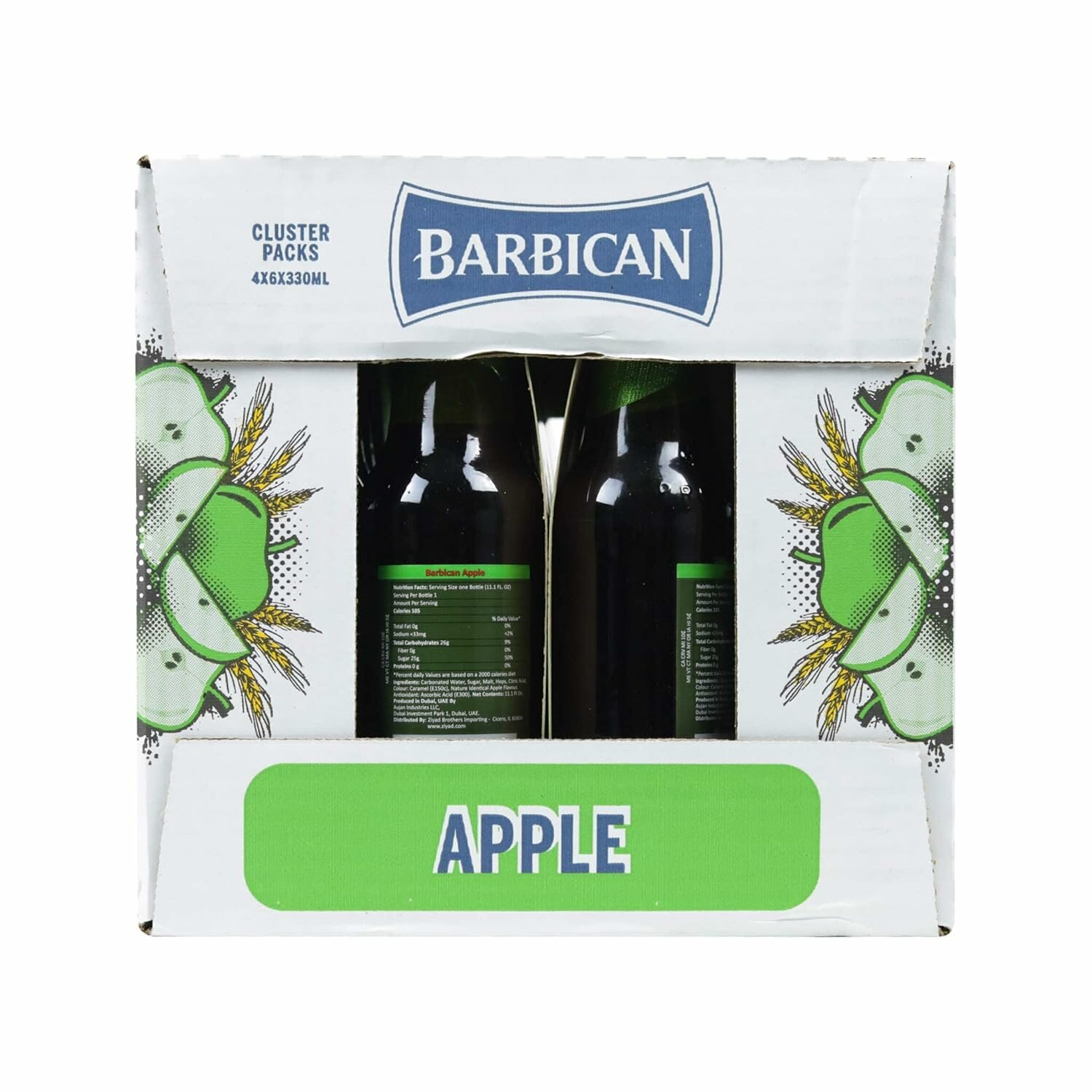 Безалкогольное пиво Barbican со вкусом яблока 8шт. 330мл. - фотография № 3