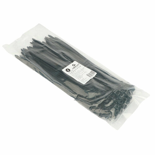 фото Стяжки пластиковые gembird cablexpert 300x7.6mm 100шт black nyt-300x7.6b