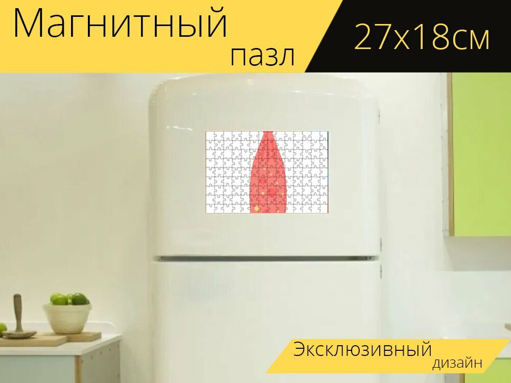 Магнитный пазл "Шипучий, напиток, газировка" на холодильник 27 x 18 см.