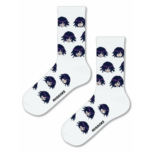 Носки MySocks, размер 36-43, белый whereisart anime danganronpa customed design unisex 3pcs set backpack monokuma lunch packet zipper pencil case school bags gift