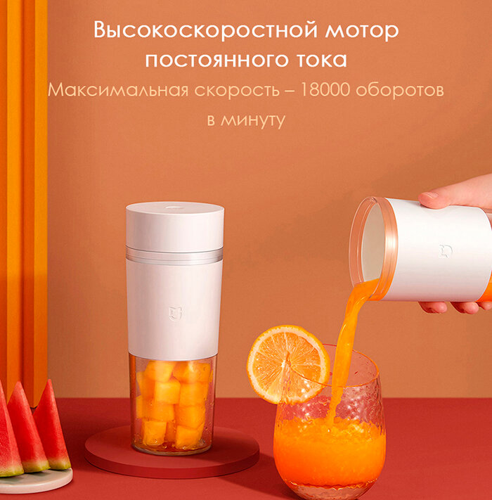 Xiaomi Mijia Portable Juicer Cup 300ml (MJZZB01PL) - фото №20