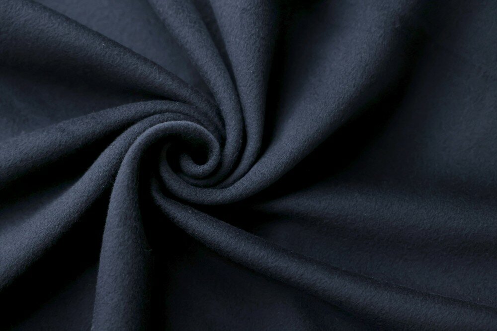 Ткань темно-синяя шерсть с кашемиром пальтовая 1.25 м