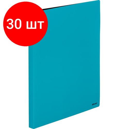 Комплект 30 штук, Папка файловая Комус 20 голубая, с карманом для CD/визитки папка файловая комус 20 голубая с карманом для cd визитки 172095