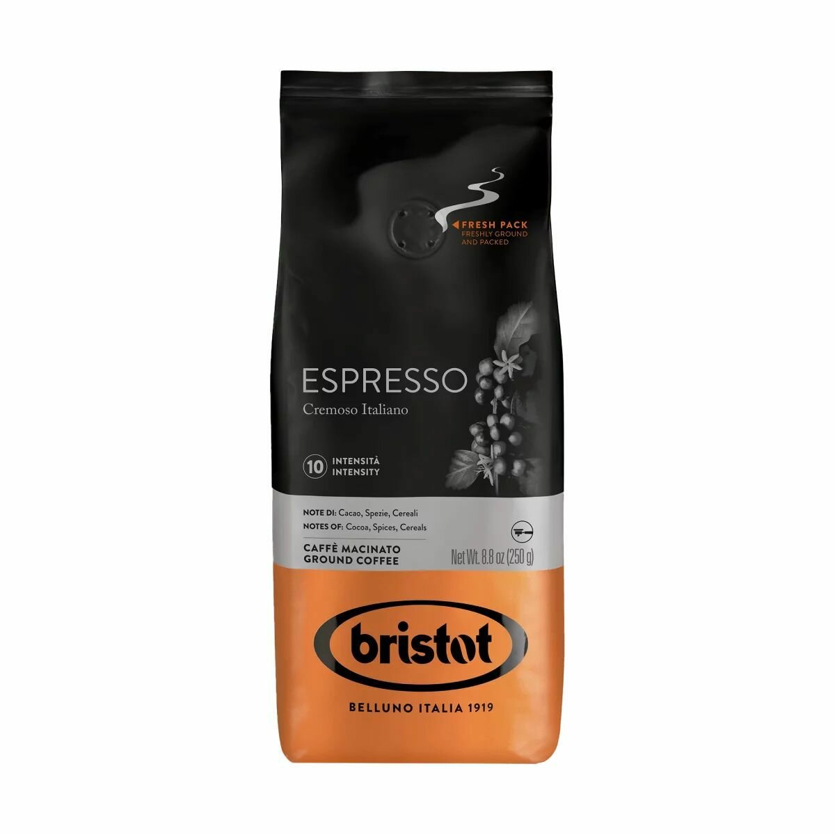 Кофе молотый BRISTOT ESPRESSO CREMOSO ITALIANO 250 гр
