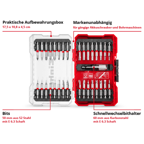Набор бит Einhell 33 предмета50 мм с держателем 118903 2280₽