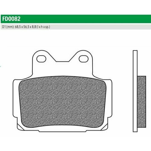 FD0082BT Тормозные колодки для YAMAHA FZ, RD, YAMAHA TZR (FDB386)