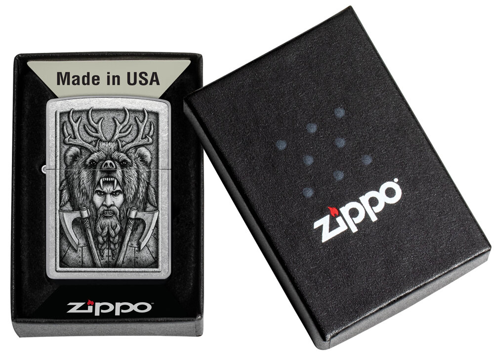 Зажигалка бензиновая Zippo 48731 Barbarian Design - фотография № 6