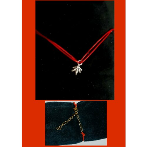 фото Браслет-нить, диаметр 10 см, красный собственно