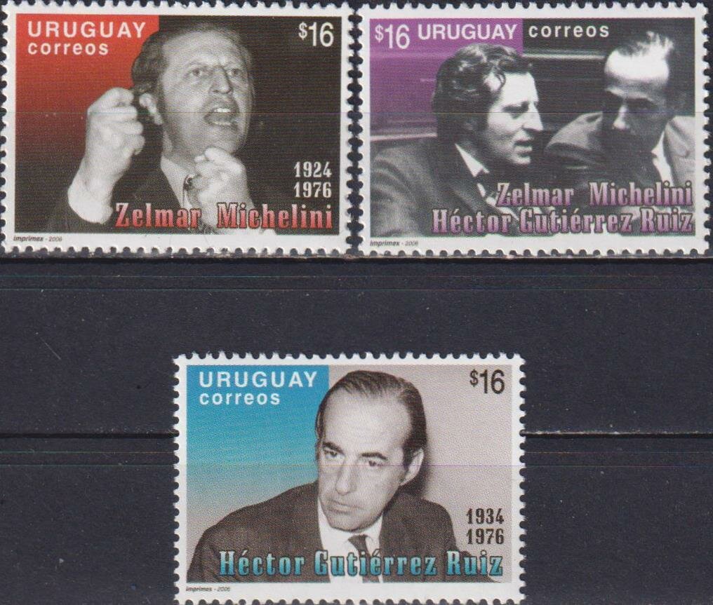 Почтовые марки Уругвай 2006г. "Жертвы политических убийств в аргентинской ссылке" Журналисты, Политики MNH