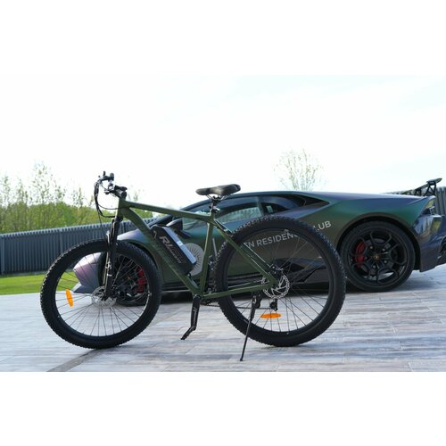 Электровелосипед полуфэтбайк Richiesto 297S Алюминиевая рама 21 36V12AH Спортивный Взрослый зеленый матовый 5700000₽