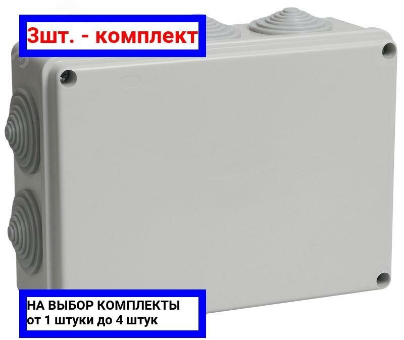 фото Распределительная коробка IEK КМ41244 наружный монтаж 140x190 мм