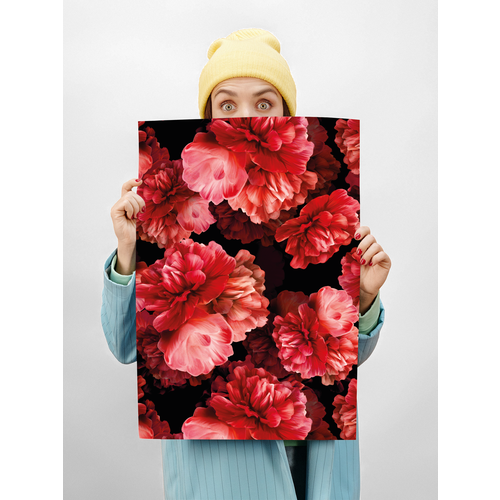 Картина для интерьера на стену 40х50 Red peonies