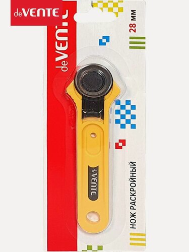 Изображение товара Нож раскройный дисковый для ткани, кожи, бумаги, резак для творчества и рукоделия d28 мм металлический