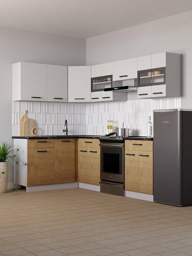 Кухонный гарнитур ЭРА Брауни 150x240 см — купить в интернет-магазине ...