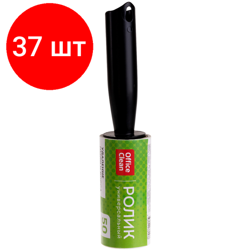 Комплект 37 шт, Ролик для чистки одежды OfficeClean, универсальный, для удаления пыли и ворса, 50 слоев, европодвес