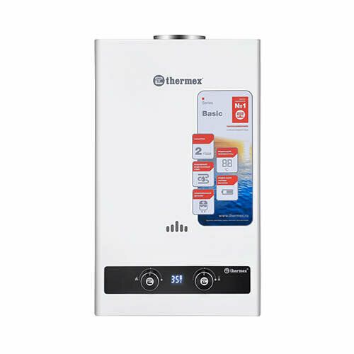 Водонагреватель газовый проточный Thermex BASIC - 20 кВт 1164400₽
