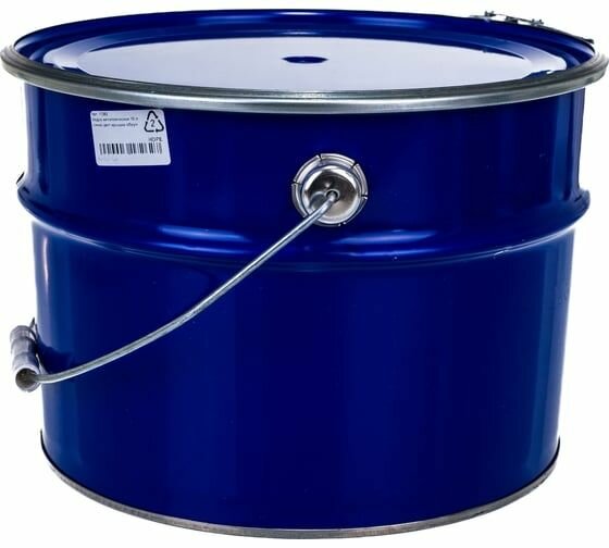 фото Тара. ру Ведро металлическое 20 л синий цвет крышка-обруч 17195