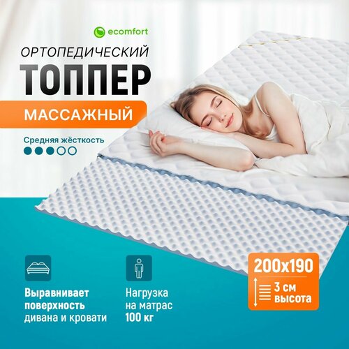 фото Матрас-топпер 200х190 см "фитнес" с массажным эффектом ecomfort
