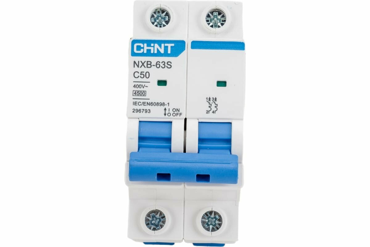 Автомат 2п 50А 4.5кА NXB-63S (R) "CHINT" 1609264