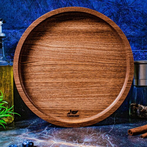 Поднос деревянный 45х16 см из дуба с ручками