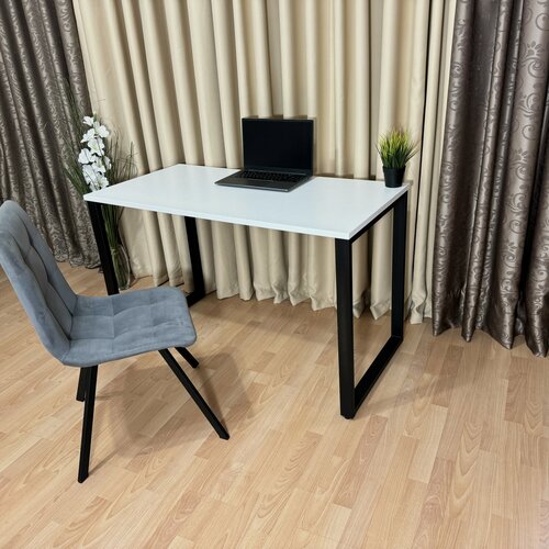 Изображение товара Письменный стол лофт 120*60 см. Столешница 22 мм Черные ножки. Компьютерный, рабочий, офисный