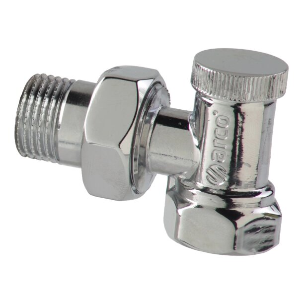 фото Вентиль радиаторный запорный Arco 1/2" угловой хром