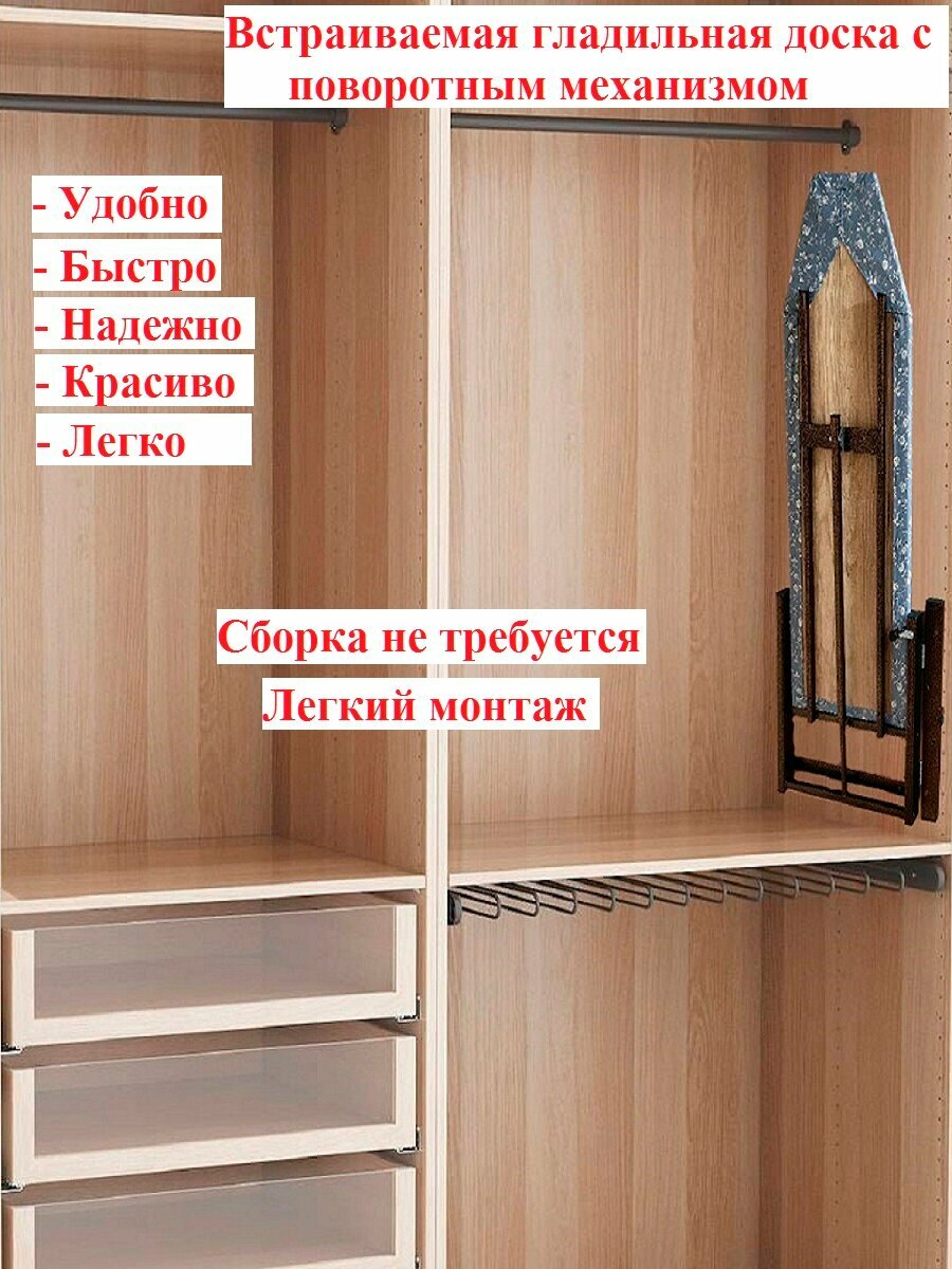 фото Встраиваемая Гладильная Доска с Поворотным Механизмом Sofiya