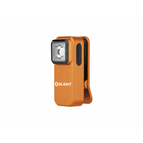 Фонарь Olight Oclip Orange, Li-ion 280 mAh, 8 режимов, 300 люмен (Комплект)
