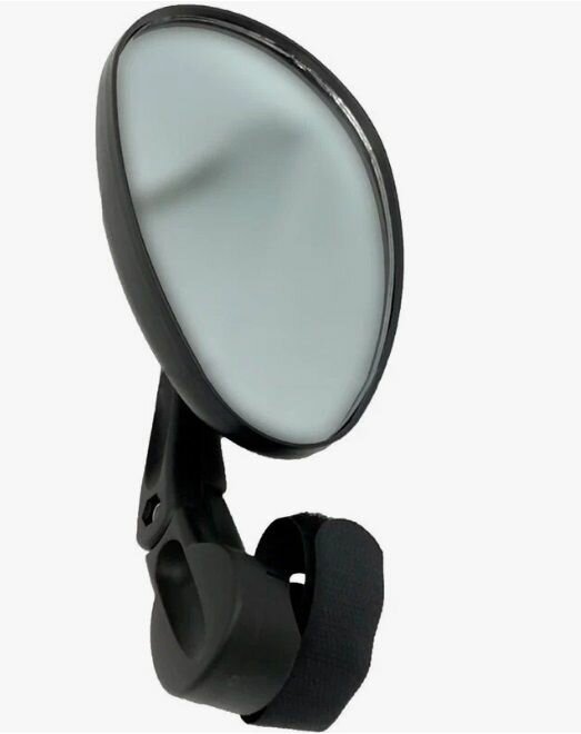 фото Зеркало заднего вида велосипедное, крепление в торец руля, выпуклое, складное