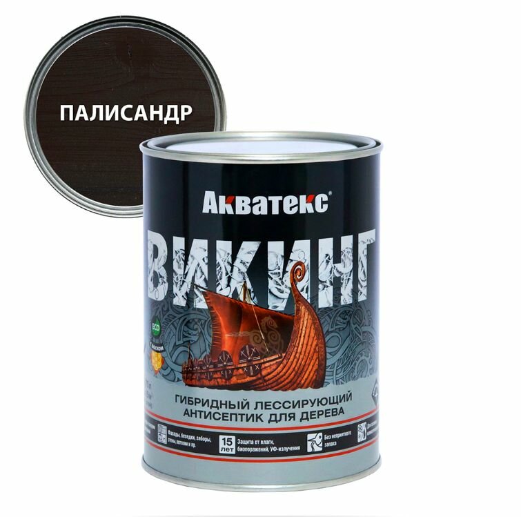 Антисептик для дерева Акватекс Викинг 075 л палисандр