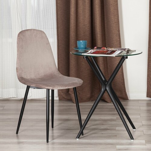 фото Стул для кухни tetchair breeze (mod. jsc-58) 1 шт, велюр, кофейный/черный