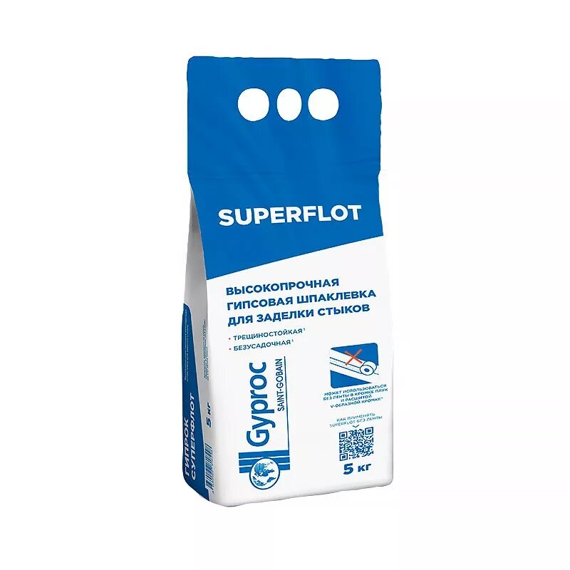 фото Шпаклевка гипсовая gyproc Суперфлот 5кг