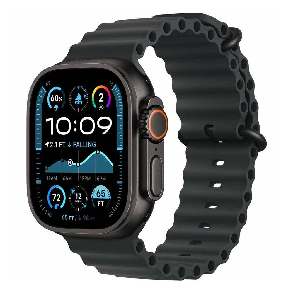 Умные часы Apple Watch Ultra 2 2024 Black Titanium Case, Black Ocean Band (49mm, GPS + Cellular)