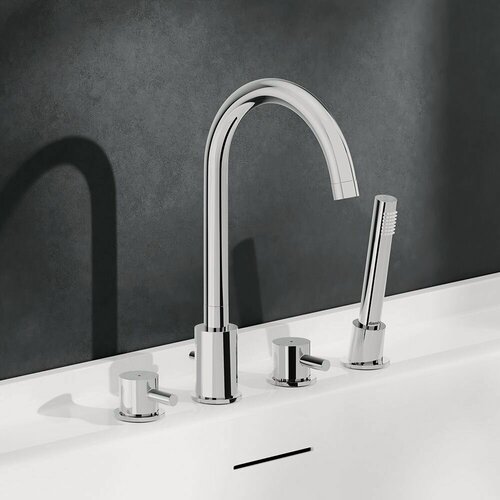 Изображение товара Смеситель для ванны с душем Damixa Scandinavian Pure четырехсекционный, смеситель, хром