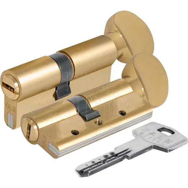 Цилиндровый механизм Kale kilit (Кале килит) с вертушкой 164 DBM-E/70 (30+10+30) mm латунь