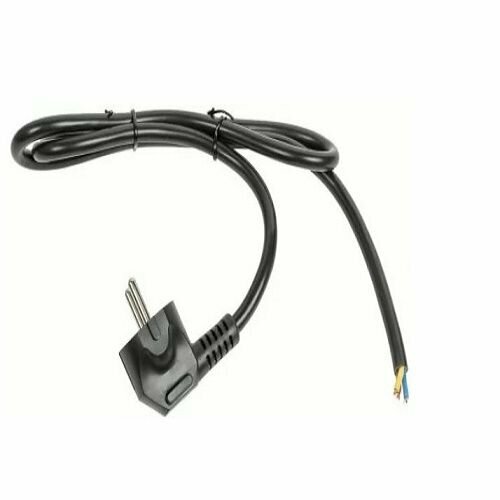 Кабель питания Filum FL-PC-SH90-C2-1.8-BK ПВС-ВП 3x1.5 CEE 7/7 (Schuko) угловая - свободный конец, 220/250В, 16А, чёрный, 1, 8м