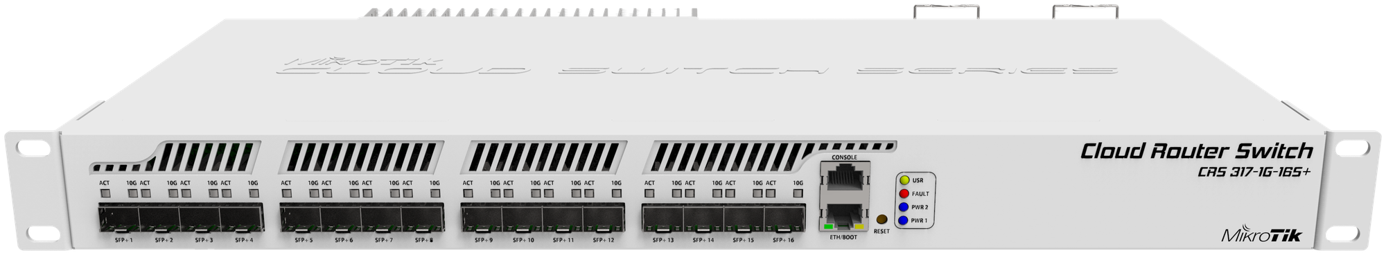 Коммутатор MikroTik CRS317-1G-16S+RM 16х SFP+, 1х 1G RJ45, SwOS или RouterOS