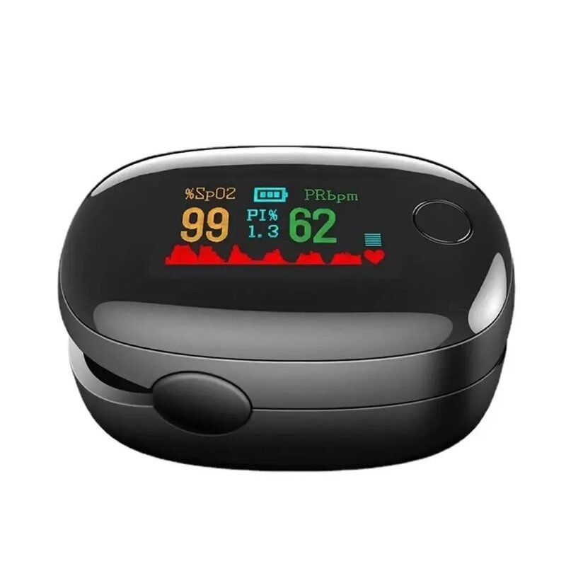 Медицинский пульсоксиметр на палец Oximeter SMH-01, Black, черный — фото 1