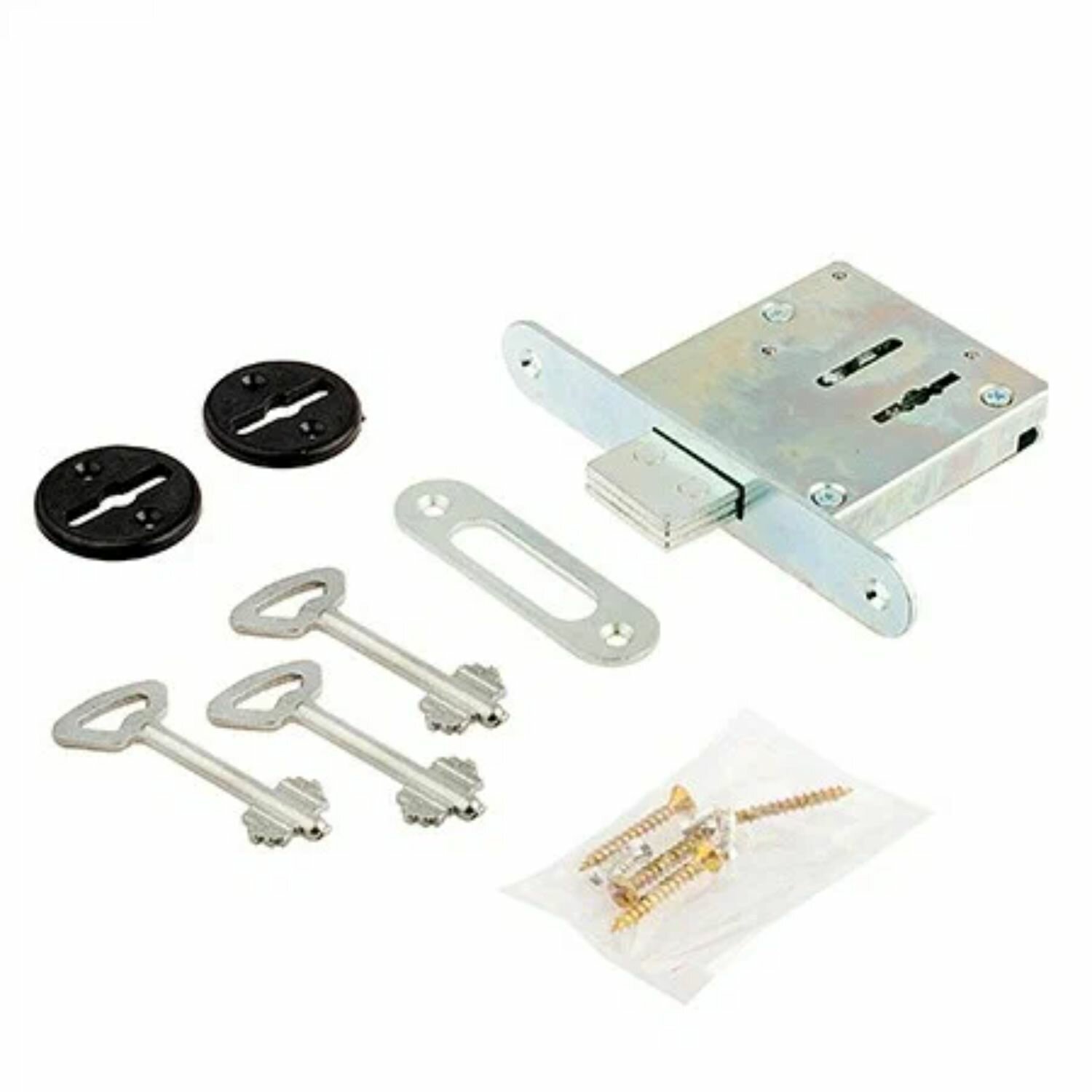 Замок врезной ЗВ 8-6А Ижевск, сувальдный, 3 ключа, 1 прямоугольный ригель — фото 1