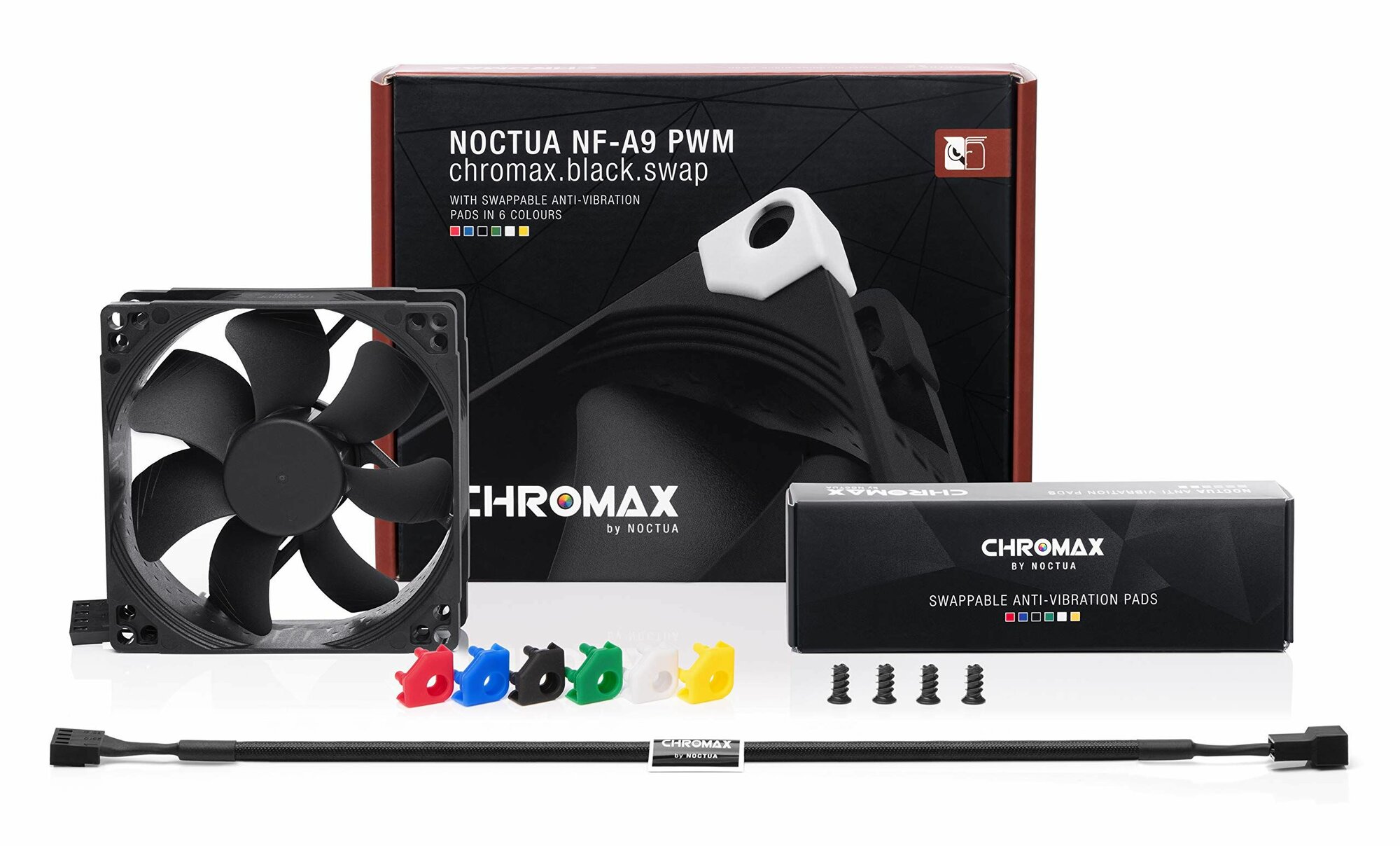 Вeнтилятор для корпуса Noctua NF-A9 PWM CH.BK.S (NF-A9 PWM CH. BK. S) - 92mm 4-pin PWM Black — фото 1