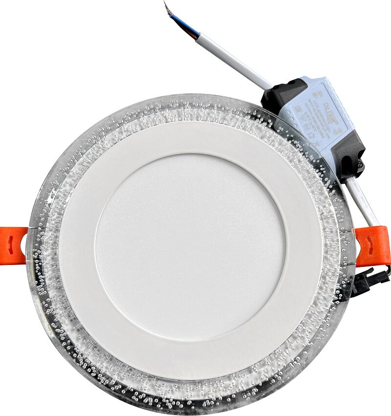 Светильник светодиодный De Fran DC002 SMD c светодиодный подсветкой белый SMD/ SMD 6Вт+3Вт 630Lm 4000К d140