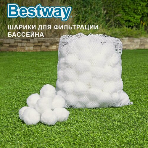 Изображение товара Наполнитель Bestway 58475 Polysphere для песчаных фильтров (эквивалент 18кг песка)