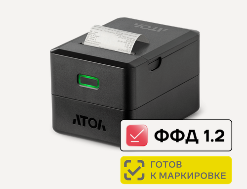 Изображение товара ККТ АТОЛ 35Ф. Черный. с Фискальным накопителем 1.2 на 15 мес. 5.0