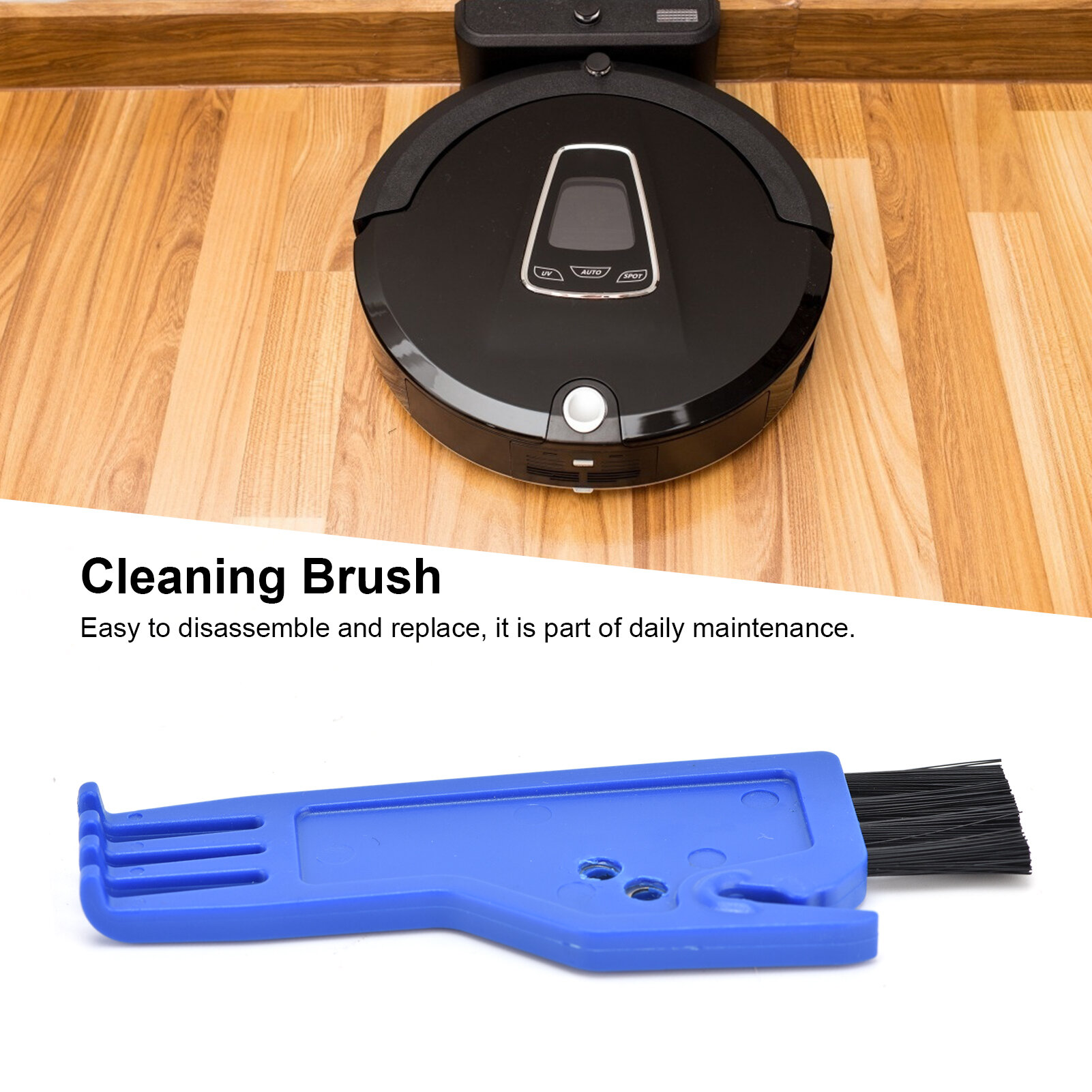 Щетка для очистки пыли, подходящая для Xiaomi/Shark/Dreame Sweeping Robot, детали ручного пылесоса, синий цвет
