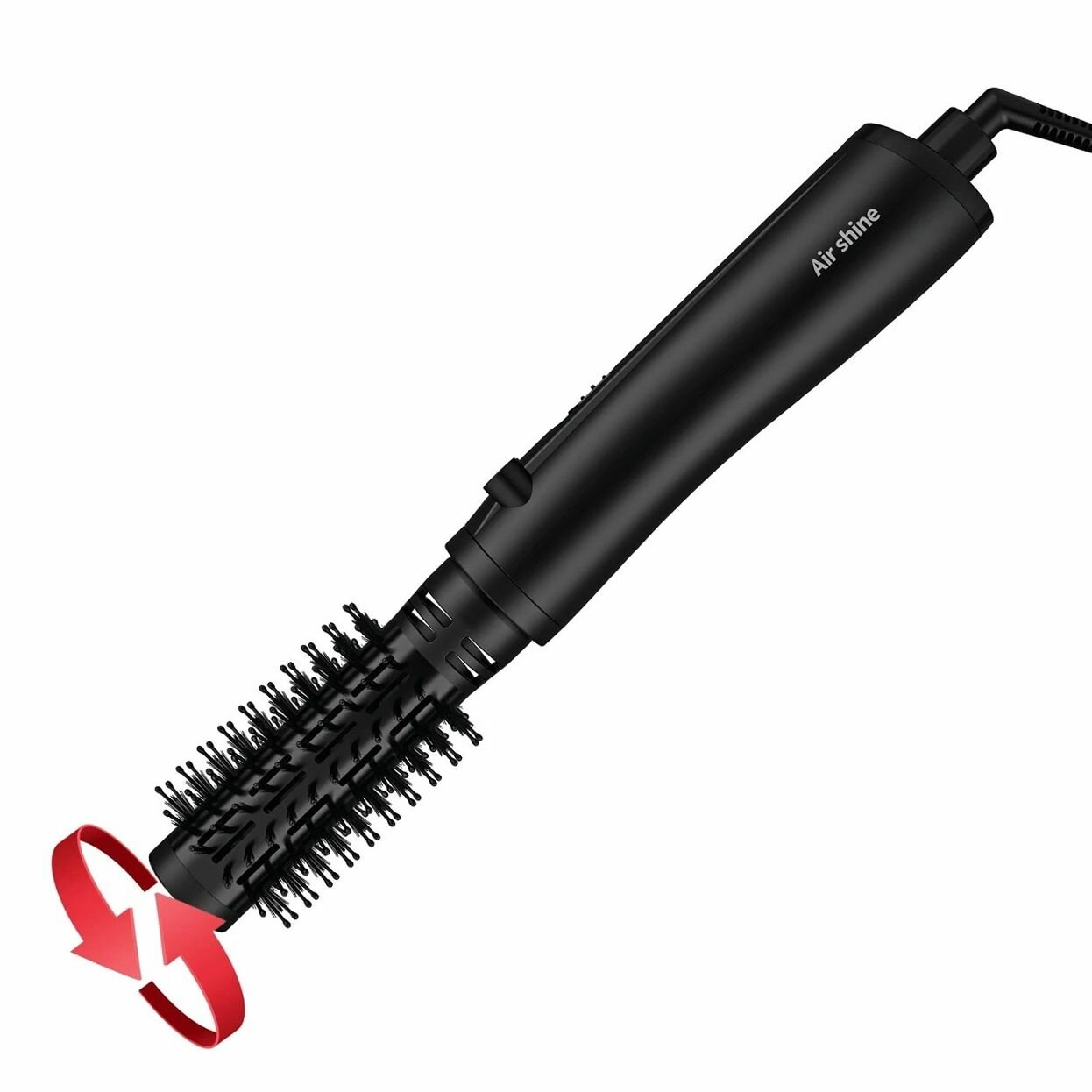 DEWAL PRO Фен-щетка, черная, 1200 Вт, 2 насадки — фото 1