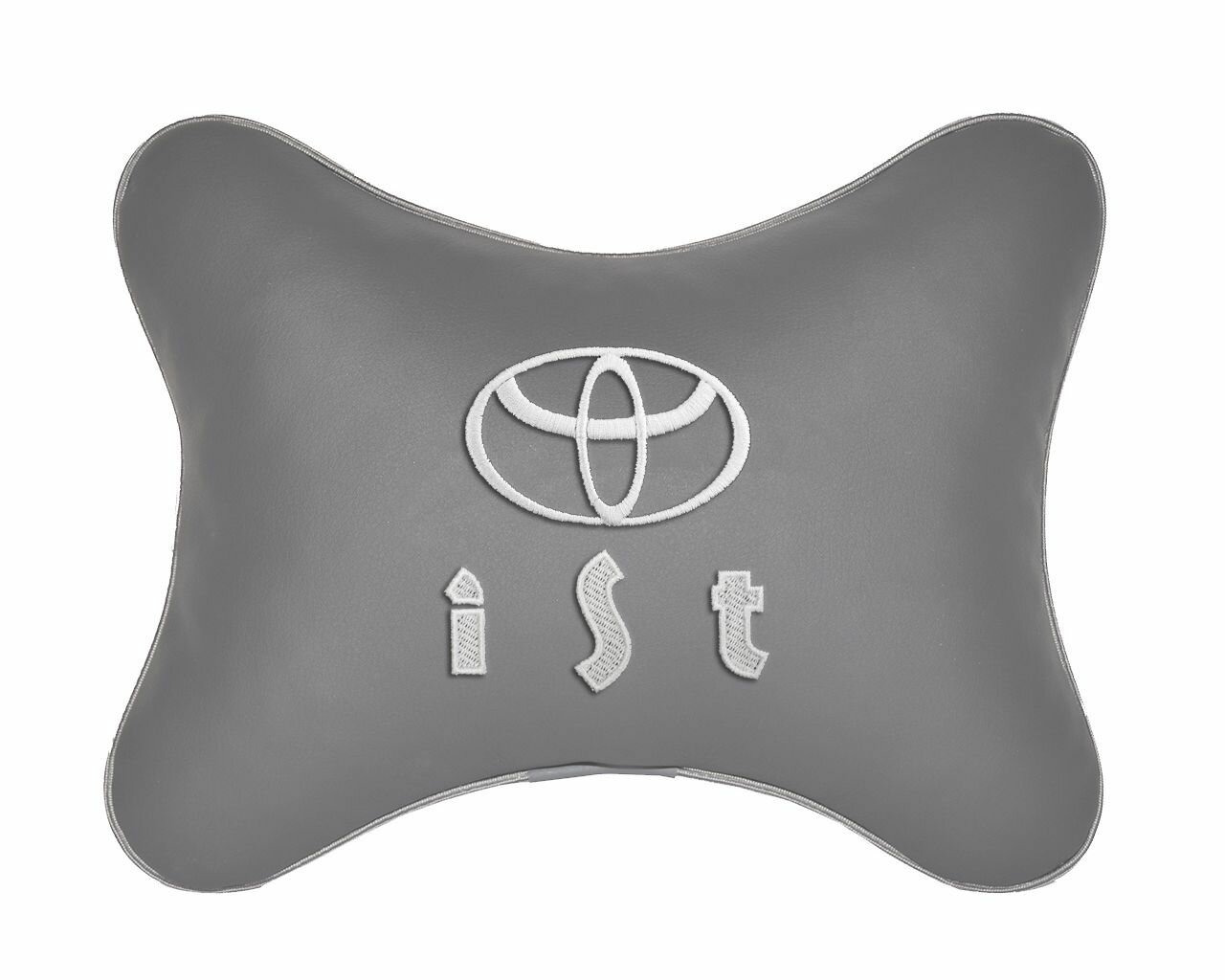 Подушка на подголовник автомобильная серая экокожа TOYOTA Ist