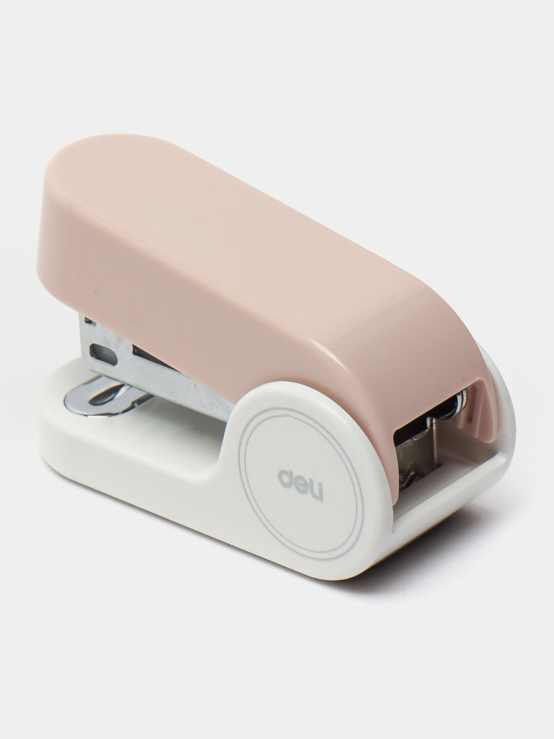 Мини степлеры deli K203, 2 шт, кремовый, компактные, стильный дизайн — фото 1