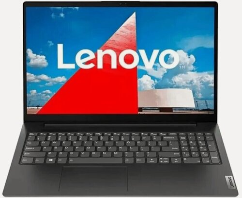 Изображение товара Ноутбук Lenovo V15 82QY00RGRU (Intel Celeron, 8 ГБ, 256 ГБ SSD, Full HD, Win 11 + MS Office) Черный