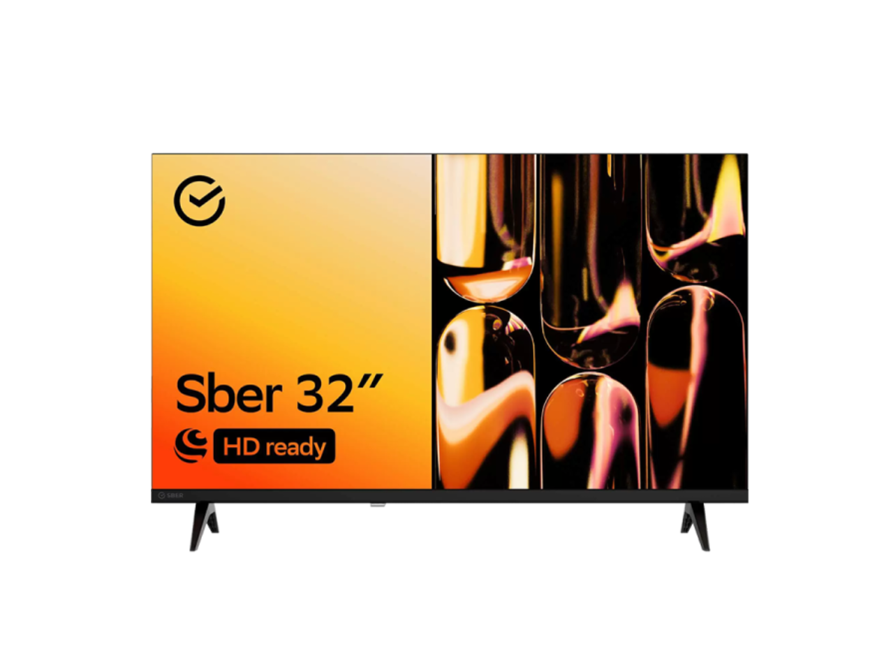 Телевизор 32" Sber SDX-32H2120B, HD, Smart TV, голосовое управление Салют ТВ.